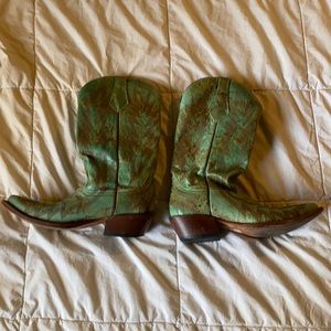 Johnny Ringo boots- turquoise, lightly used.